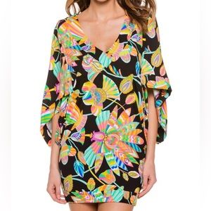 Trina Turk Tahitian Floral Cover up Tunic. Sz S